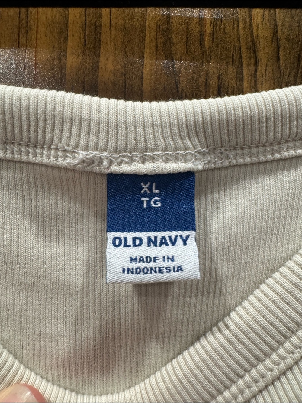 Old Navy Cream Ribbed Tank Top - Picture 3 of 3